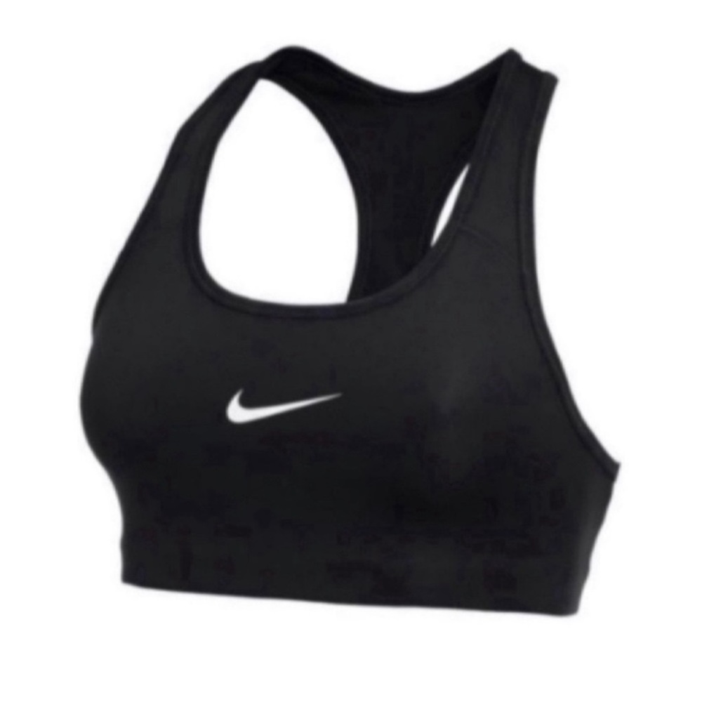 NWT Nike Black Medium Support Non Padded Swoosh 2.0 Sports Bra Size Small
